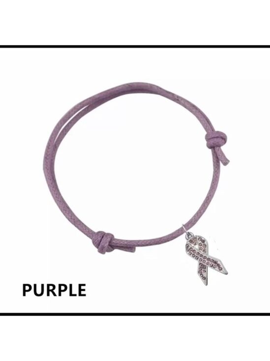 Jewelry - Purple Cancer Awareness Adjustable Bracelet